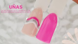 COMO HACER UÑAS MINIMALISTAS  FACIL Y RAPIDO  XSnails [upl. by Kelly]