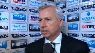 Newcastle Utd 02 Manchester City  Alan Pardew Interview  120114 [upl. by Ahsets]