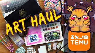 ✨ HUGE Temu Art Haul ✨ Testing Temu art supplies [upl. by Cowey320]