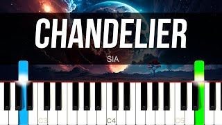 Chandelier  Sia  PIANO SHEET MUSIC  MIDI 🎹 [upl. by Tsew]