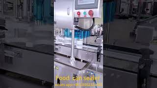 Food can sealer machine for Tin Can  Automatic Can Crimping machine for canning sea food meat can [upl. by Llevel]