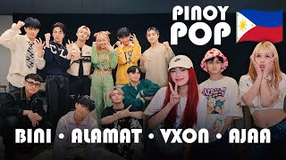 MEETING TRENDING amp TALENTED PPOP GROUPS ALAMAT ‘Jao BINI ‘Mikha’  VXON amp AJAA 🇵🇭 [upl. by Orms]