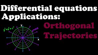 51Differential equations applications Orthogonal trajectories [upl. by Lucita]