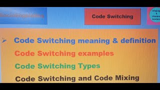 What is Code Switching and Code Mixing  Definition Types amp examples [upl. by Maureene]