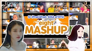 IU quoteightquot ProdampFeat SUGA of BTS Reaction Mashup [upl. by Seavey93]