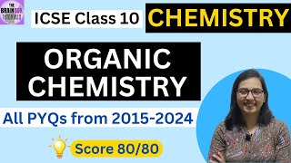 ICSE Class 10 Chemistry Organic Chemistry PYQs  Solution [upl. by Liborio]