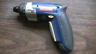 Ryobi 4 Volt Lithium Cordless Screwdriver Review [upl. by Dnalro]