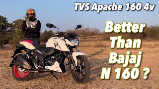 2023 TVS Apache 160 4v Special Edition Review  Better Than Bajaj N 160 [upl. by Nospmis]