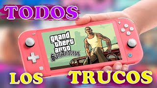 ✅ Todos los Trucos de GTA San Andreas para Nintendo Switch [upl. by Yreneh760]