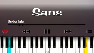 Undertale  Sans Piano Version  Easy Piano Tutorial [upl. by Ffej]