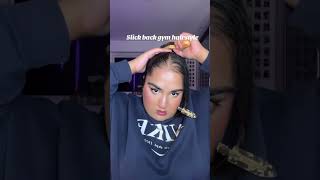 Slick Back ponytail cleangirl slickback cleangirlaesthetic hairtok hairtutorial hairstyle gym [upl. by Hephzipa]