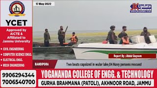 Two boats capsized in wular lake04 Navy persons rescued [upl. by Einafets]