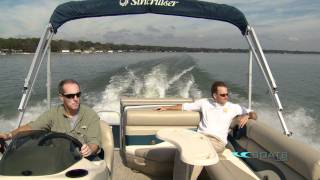 Suncruiser SS210 Aluminum Pontoon Boat Review  Performance Test [upl. by Shandie805]