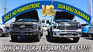 2024 Chevy Silverado 3500 Gen2 Duramax VS 2023 Ford F350 HO Powerstroke MPG amp Acceleration Test [upl. by Nagrom347]