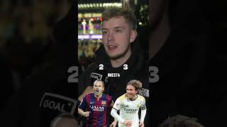 Iniesta vs Modric aficionados de Inglaterra deciden entre dos leyendas del mediocampo 🐐 futbol [upl. by Neehcas]