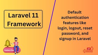 Default authentication features like login logout reset password and signup in Laravel [upl. by Senaj424]