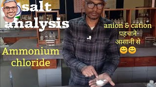 Salt analysis । Ammonium chloride chemistry experiment neet [upl. by Waldon528]