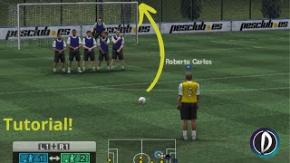 ¡COMO COBRAR TIROS LIBRES AL PALO DEL ARQUERO ⚽  PES 2006  TUTORIAL [upl. by Aramoix]