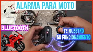 Alarma con bocinas Bluetooth para motocicleta 🔊🔴Como configurarla y como funciona 🤯😎 [upl. by Nenad495]