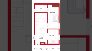 193 x 233 house planNorth facing 1 bhk193 x 233 home plan 193 x 233 house plan House design [upl. by Jolda156]