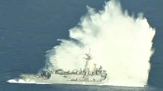 Sinking A Navy Frigate With Missiles And Torpedoes – SINKEX Sinking Exercise [upl. by Deutsch772]