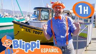 Blippi viaja en barco  Blippi  Moonbug Kids Parque de Juegos [upl. by Garrott]