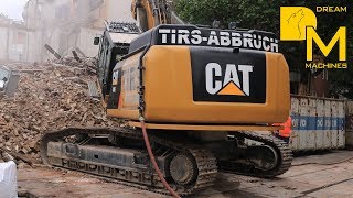 CATERPILLAR 349E LONGFRONT  CAT 330F BAGGER  ABBRUCH BAUSTELLE [upl. by Myo]