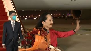 China rolls out the red carpet for arrival of Meng Wanzhou [upl. by Pegeen]