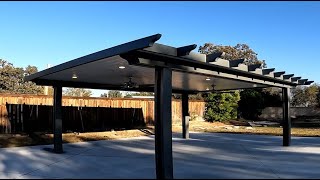 How to Install a Patio cover with Recessed Lights amp Fans [upl. by Yentuoc802]