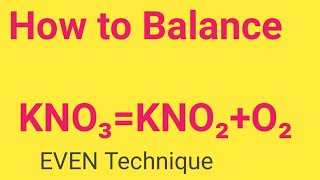 KNO3KNO2O2 Balanced Equation Potassium Nitrate  Potassium nitrite  Oxygen Balanced Equation [upl. by Idalina530]