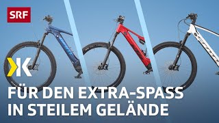 EBikes im Test Die besten Mountainbikes für sportliche Bergabenteuer  2023  Kassensturz  SRF [upl. by Eibob]