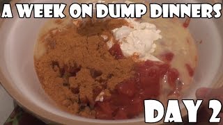 A Week On Dump Dinners Day 2  Chicken Taco Bake [upl. by Vasyuta826]