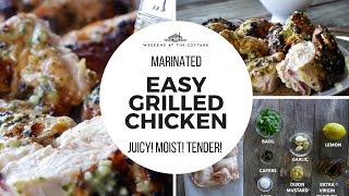 EASY GRILLED CHICKEN with easy tangy marinade [upl. by Nojad]