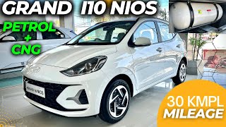 Hyundai Grand i10 Nios Sportz 🔥 CNG  30kmpl Mileage  Best CNG Car Under 10Lakh [upl. by Iinde]