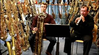 Soprillo amp Tubax Contrabass Saxophone Duet [upl. by Ojimmas]