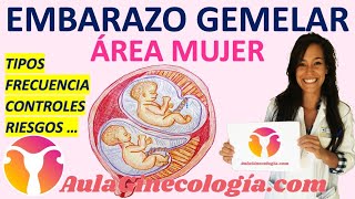 EMBARAZO GEMELAR  TIPOS FRECUENCIA CONTROLES RIESGOS  Ginecología y Obstetricia [upl. by Elwood304]