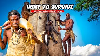 Wild cooking With The Hadza Tribe Mastering Traditional Meals  Compilation 4 Of Hadza Life [upl. by Eillod]