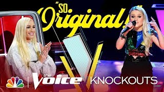 Kyndal Inskeep quotPerforms the Hell Out ofquot Sias quotElastic Heartquot  The Voice Knockouts 2019 [upl. by Nnylireg]