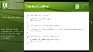 QtDD13  John Melas  Using QVariant printing capabilities for simple string formatting [upl. by Janiuszck]