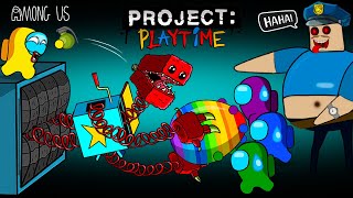 어몽어스 VS Boxy Boo PROJECT PLAYTIME  Peanut Animation Zombie [upl. by Stichter]