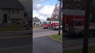 TRAIN HORN Upper Leacock Fire Rescue Engine 61 Returning youtubeshorts firerescue fyp [upl. by Shifra30]