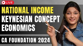 Keynesian Theory Of Determination Of National Income  CA Foundation Economics New Scheme 2024 [upl. by Brinn]