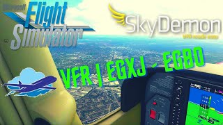 MSFS2020  VFR flying to Wolverhampton using SkyDemon [upl. by Gader]