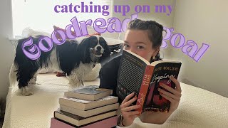 trying to catch up on my goodreads goal 📚🥴 9 BOOKS BEHIND  CAN I CATCH UP [upl. by Fifi678]