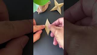 Fold a fun threedimensional fourpointed star for your child You can rotate it on your fingert [upl. by Elsinore]