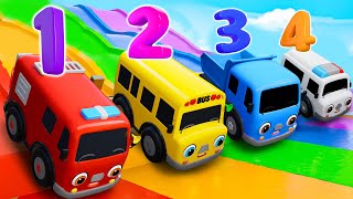 Amusement Park  3D Car Kids Songs  Wheels On The Bus  Nursery Rhymes amp Baby Songs [upl. by Tnomad]