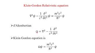 Q 142 Klein Gordon relativistic equation and their significance [upl. by Alimaj316]