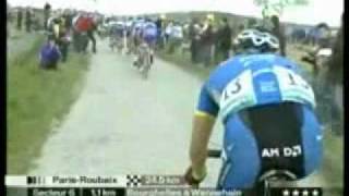 Vladimir Gusev Paris Roubaix 2006 highlights [upl. by Heiner]