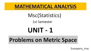 Problems on metric space  real analysis  Mathematical Analysis [upl. by Einallem334]