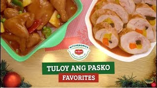 Tuloy ang Pasko Favorites Chicken Caldereta and Pork Piña Hamonado [upl. by Haden]